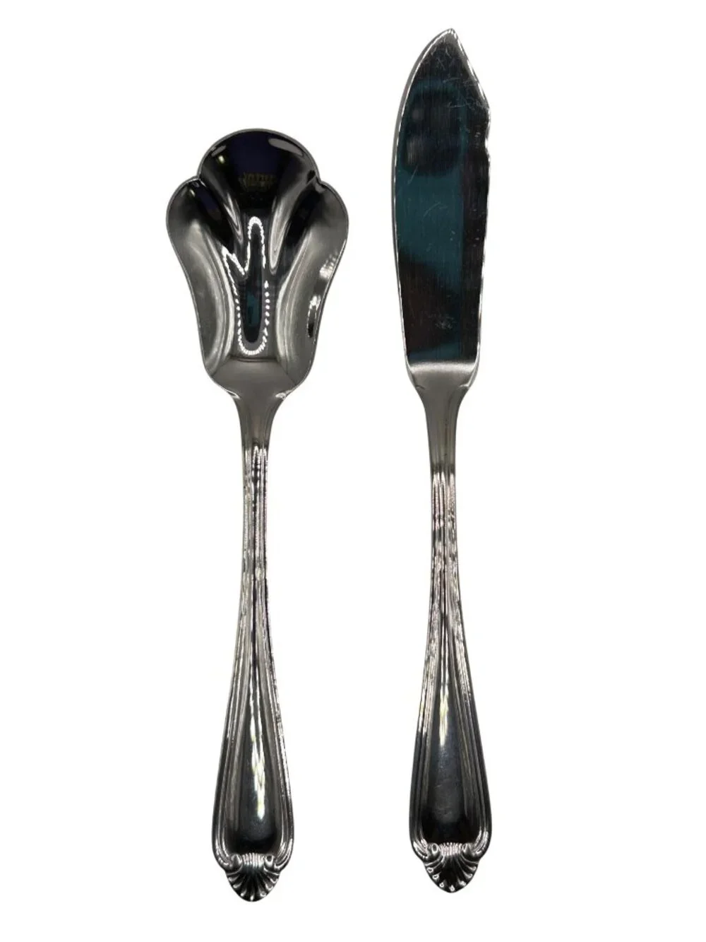 Pfaltzgraff Biscayne Stainless Steel Butter Knife & Jelly Spoon Set Discontinued